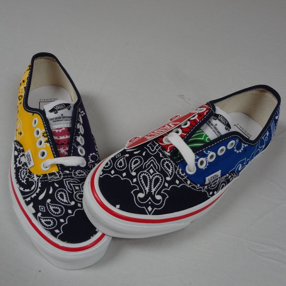 NWT VANS VAULT COLORFUL BANDANA PAISLEY PATTERN SNEAKERS MEN'S 6.5 WOMENS 8